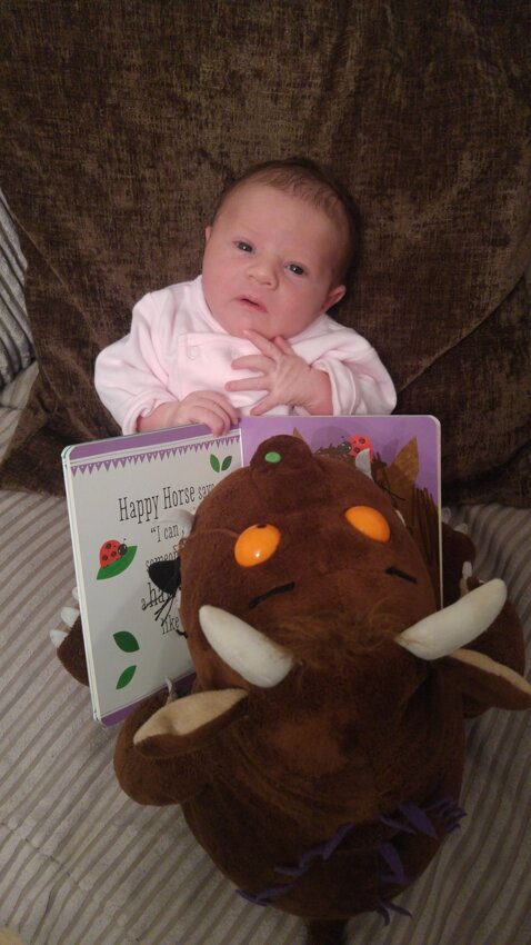 Image of Rye Primary's youngest Greedy Reader!