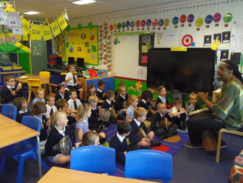 Image of Wow! An exciting visitor on day one for Year 1!